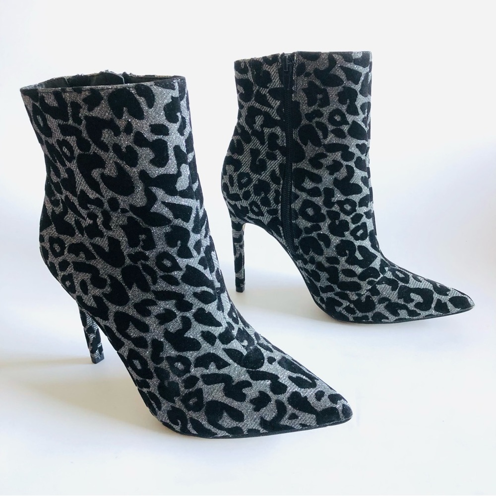 Express Metallic Leopard Booties - Picture 4 of 16
